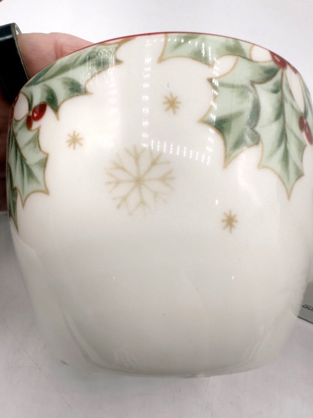 Lenox Treasured Traditions Sugar Bowl 801026 Holly Christmas w Lid Box - Picture 12 of 12